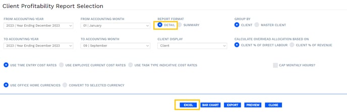 Client Profitability Fix