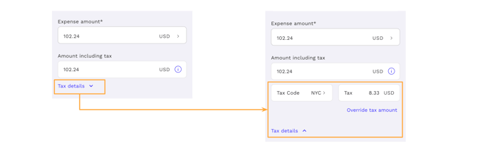 Default Tax Code