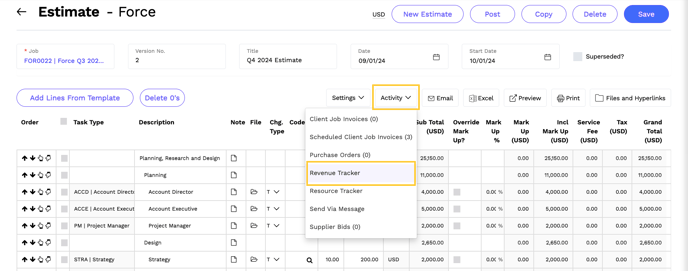 Estimate Activity Menu-1