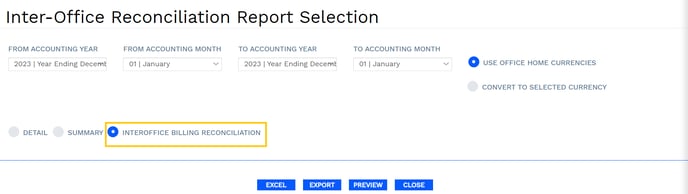 Interoffice Billing Reconciliation