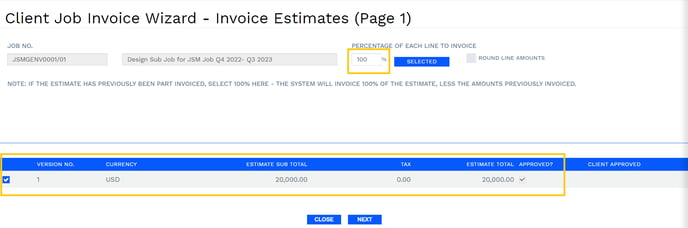 Invoice Wizard Page 1