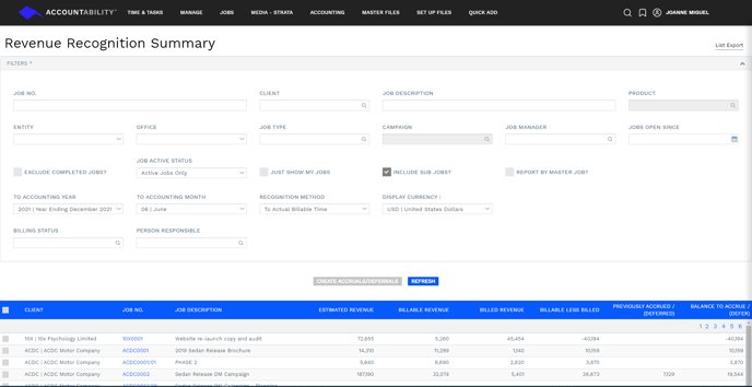 Revenue Recognition Summary