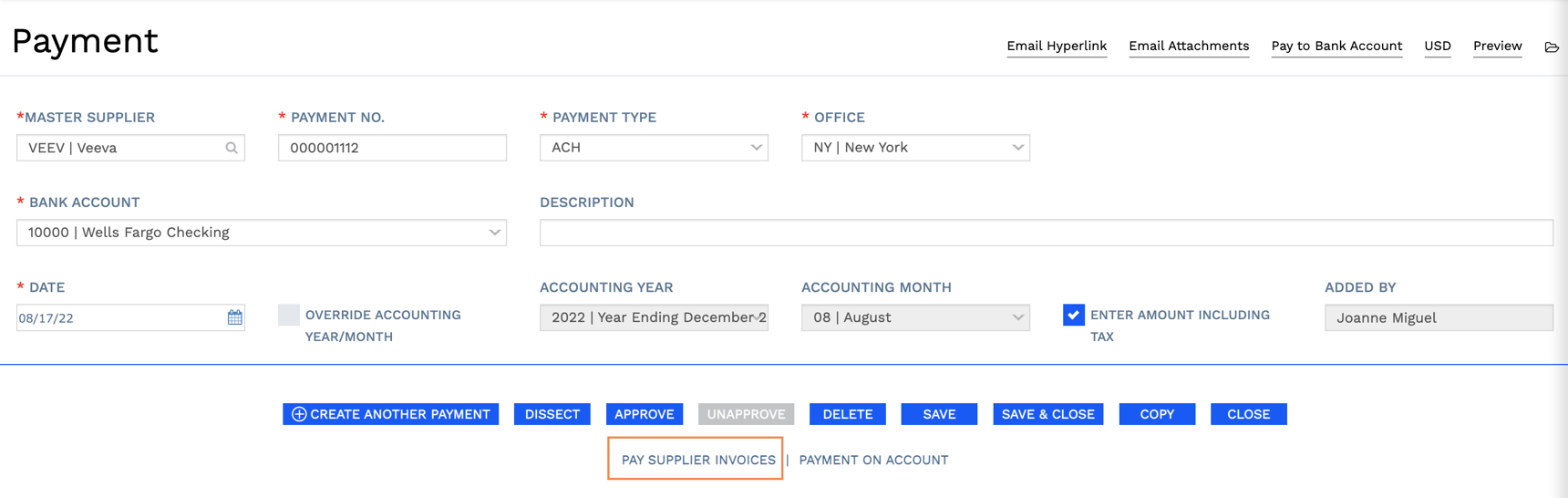 [FAQ] How do I offset payable invoices against a Payment on Account for ...