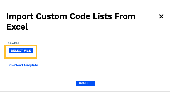 Custom Error Code List How to create a custom code list