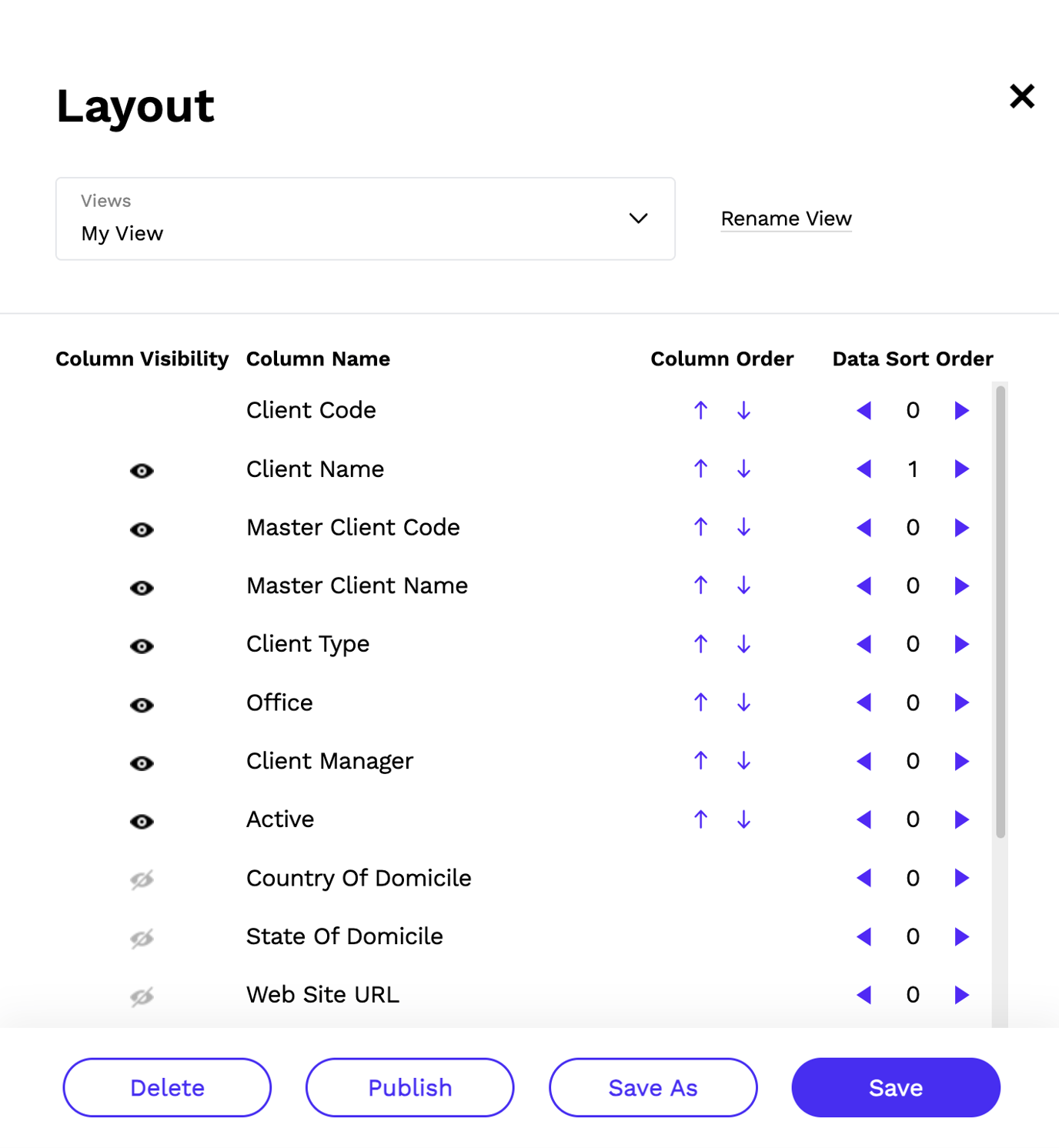 How to Create and save multiple column layouts