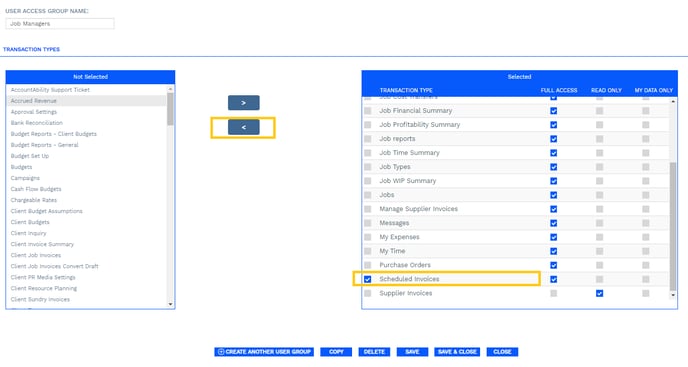 User Access Group