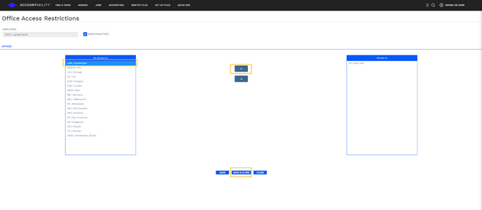 How to change an Employee's Office Restrictions?